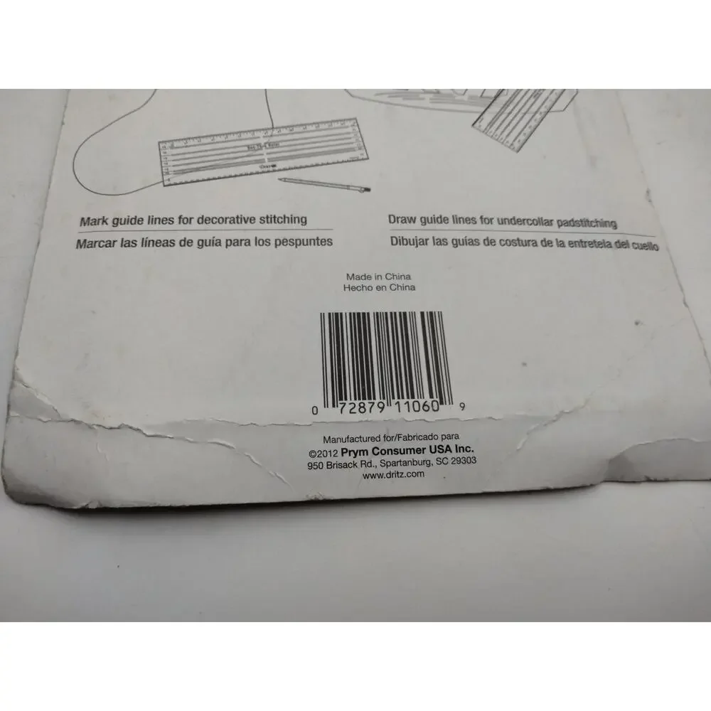 DRITZ Vintage See-Thru Dressmaker Ruler 1994